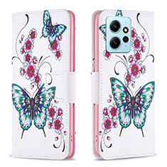 Custodia Portafoglio In Pelle Fantasia Modello Cover con Supporto B03F per Xiaomi Redmi Note 12 4G Colorato