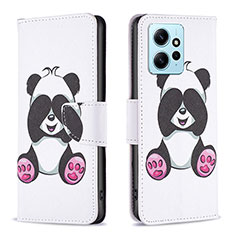 Custodia Portafoglio In Pelle Fantasia Modello Cover con Supporto B03F per Xiaomi Redmi Note 12 4G Multicolore