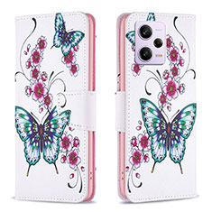 Custodia Portafoglio In Pelle Fantasia Modello Cover con Supporto B03F per Xiaomi Redmi Note 12 Pro 5G Colorato