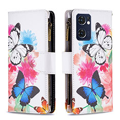 Custodia Portafoglio In Pelle Fantasia Modello Cover con Supporto B04F per OnePlus Nord CE 2 5G Colorato