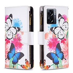 Custodia Portafoglio In Pelle Fantasia Modello Cover con Supporto B04F per OnePlus Nord N300 5G Colorato