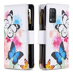 Custodia Portafoglio In Pelle Fantasia Modello Cover con Supporto B04F per Realme 8 5G Colorato