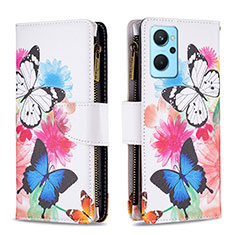 Custodia Portafoglio In Pelle Fantasia Modello Cover con Supporto B04F per Realme 9i 4G Colorato