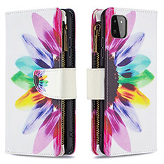 Custodia Portafoglio In Pelle Fantasia Modello Cover con Supporto B04F per Samsung Galaxy A22s 5G Multicolore