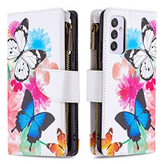 Custodia Portafoglio In Pelle Fantasia Modello Cover con Supporto B04F per Samsung Galaxy A24 4G Colorato