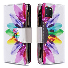 Custodia Portafoglio In Pelle Fantasia Modello Cover con Supporto B04F per Samsung Galaxy Note 10 Lite Multicolore