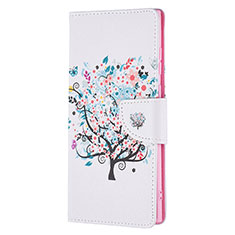 Custodia Portafoglio In Pelle Fantasia Modello Cover con Supporto B04F per Samsung Galaxy S22 Ultra 5G Bianco