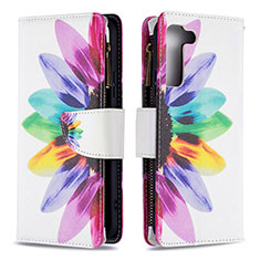 Custodia Portafoglio In Pelle Fantasia Modello Cover con Supporto B04F per Samsung Galaxy S25 5G Colorato