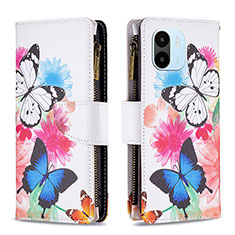 Custodia Portafoglio In Pelle Fantasia Modello Cover con Supporto B04F per Xiaomi Poco C51 Colorato