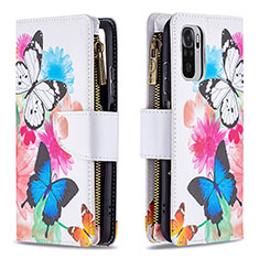 Custodia Portafoglio In Pelle Fantasia Modello Cover con Supporto B04F per Xiaomi Poco M5S Colorato