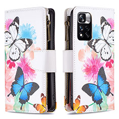 Custodia Portafoglio In Pelle Fantasia Modello Cover con Supporto B04F per Xiaomi Poco X4 NFC Colorato