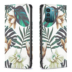 Custodia Portafoglio In Pelle Fantasia Modello Cover con Supporto B05F per Nokia G21 Verde