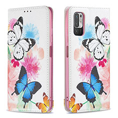 Custodia Portafoglio In Pelle Fantasia Modello Cover con Supporto B05F per Xiaomi POCO M3 Pro 5G Colorato