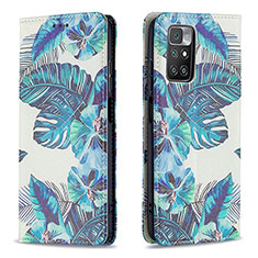 Custodia Portafoglio In Pelle Fantasia Modello Cover con Supporto B05F per Xiaomi Redmi 10 (2022) Cielo Blu