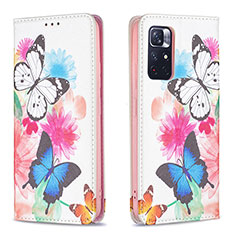 Custodia Portafoglio In Pelle Fantasia Modello Cover con Supporto B05F per Xiaomi Redmi Note 11 5G Colorato