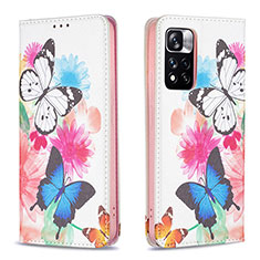 Custodia Portafoglio In Pelle Fantasia Modello Cover con Supporto B05F per Xiaomi Redmi Note 11 Pro+ Plus 5G Colorato