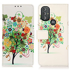 Custodia Portafoglio In Pelle Fantasia Modello Cover con Supporto D02Y per Motorola Moto G Play (2023) Colorato