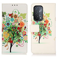 Custodia Portafoglio In Pelle Fantasia Modello Cover con Supporto D02Y per Oppo A74 5G Colorato