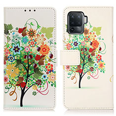 Custodia Portafoglio In Pelle Fantasia Modello Cover con Supporto D02Y per Oppo A94 4G Colorato