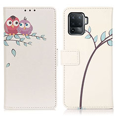 Custodia Portafoglio In Pelle Fantasia Modello Cover con Supporto D02Y per Oppo A94 4G Rosa