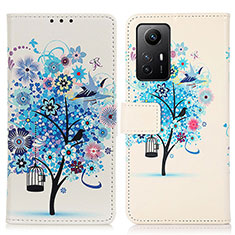 Custodia Portafoglio In Pelle Fantasia Modello Cover con Supporto D02Y per Xiaomi Redmi Note 12S Blu