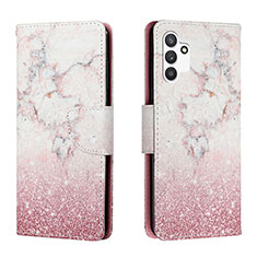 Custodia Portafoglio In Pelle Fantasia Modello Cover con Supporto H01X per Samsung Galaxy A13 4G Rosa
