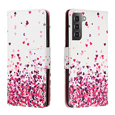 Custodia Portafoglio In Pelle Fantasia Modello Cover con Supporto H01X per Samsung Galaxy S23 Plus 5G Lavanda