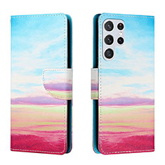 Custodia Portafoglio In Pelle Fantasia Modello Cover con Supporto H02X per Samsung Galaxy S22 Ultra 5G Colorato