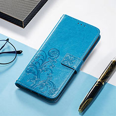 Custodia Portafoglio In Pelle Fantasia Modello Cover con Supporto H04 per Apple iPhone 14 Blu