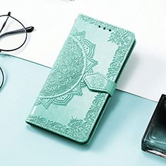 Custodia Portafoglio In Pelle Fantasia Modello Cover con Supporto H05 per Apple iPhone 13 Pro Verde