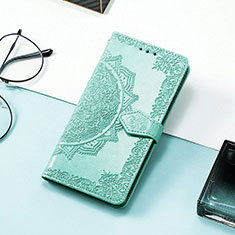 Custodia Portafoglio In Pelle Fantasia Modello Cover con Supporto H06 per Apple iPhone 13 Mini Verde