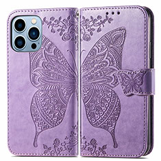 Custodia Portafoglio In Pelle Fantasia Modello Cover con Supporto H07 per Apple iPhone 16 Pro Lavanda