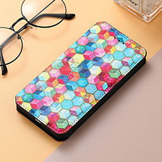 Custodia Portafoglio In Pelle Fantasia Modello Cover con Supporto H09 per Apple iPhone 16 Pro Multicolore