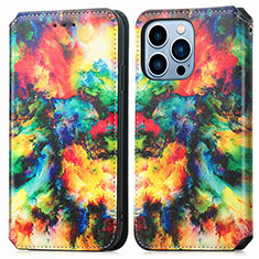 Custodia Portafoglio In Pelle Fantasia Modello Cover con Supporto H10 per Apple iPhone 16 Pro Colorato