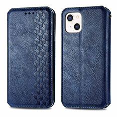 Custodia Portafoglio In Pelle Fantasia Modello Cover con Supporto H15 per Apple iPhone 14 Plus Blu