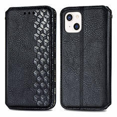 Custodia Portafoglio In Pelle Fantasia Modello Cover con Supporto H15 per Apple iPhone 15 Nero