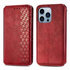 Custodia Portafoglio In Pelle Fantasia Modello Cover con Supporto H15 per Apple iPhone 16 Pro Max Rosso