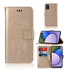 Custodia Portafoglio In Pelle Fantasia Modello Cover con Supporto JX1 per Samsung Galaxy A02s Oro