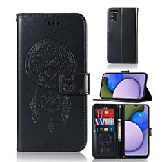 Custodia Portafoglio In Pelle Fantasia Modello Cover con Supporto JX1 per Samsung Galaxy A03s Nero