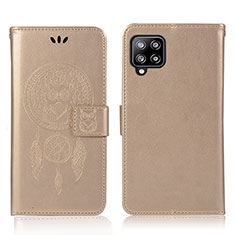 Custodia Portafoglio In Pelle Fantasia Modello Cover con Supporto JX1 per Samsung Galaxy A22 4G Oro