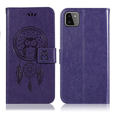 Custodia Portafoglio In Pelle Fantasia Modello Cover con Supporto JX1 per Samsung Galaxy A22 5G Viola