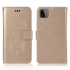 Custodia Portafoglio In Pelle Fantasia Modello Cover con Supporto JX1 per Samsung Galaxy A22s 5G Oro