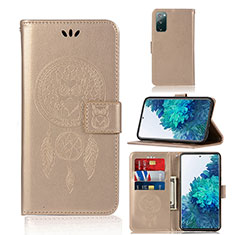 Custodia Portafoglio In Pelle Fantasia Modello Cover con Supporto JX1 per Samsung Galaxy S20 Lite 5G Oro