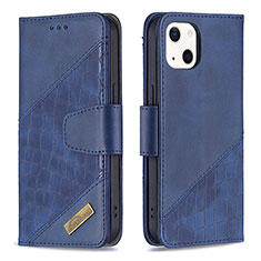 Custodia Portafoglio In Pelle Fantasia Modello Cover con Supporto L05 per Apple iPhone 15 Blu