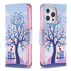 Custodia Portafoglio In Pelle Fantasia Modello Cover con Supporto L07 per Apple iPhone 15 Pro Max Multicolore