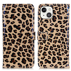 Custodia Portafoglio In Pelle Fantasia Modello Cover con Supporto L09 per Apple iPhone 13 Marrone