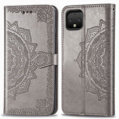 Custodia Portafoglio In Pelle Fantasia Modello Cover con Supporto per Google Pixel 4 Grigio