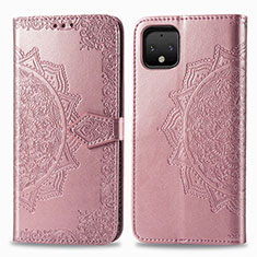 Custodia Portafoglio In Pelle Fantasia Modello Cover con Supporto per Google Pixel 4 XL Oro Rosa