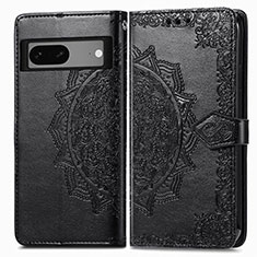 Custodia Portafoglio In Pelle Fantasia Modello Cover con Supporto per Google Pixel 7 5G Nero