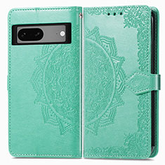 Custodia Portafoglio In Pelle Fantasia Modello Cover con Supporto per Google Pixel 7 5G Verde